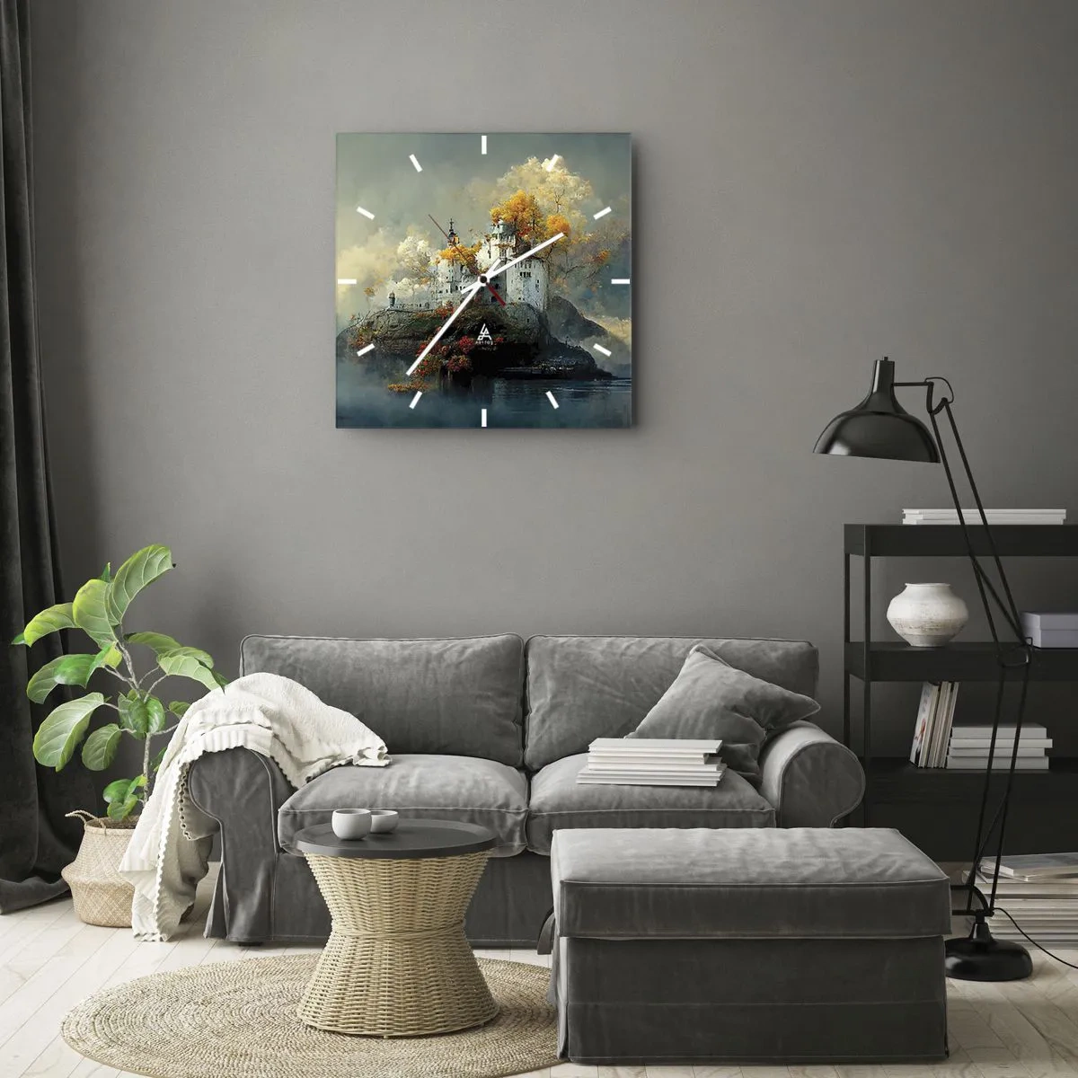 Vægur, Uret - Begyndelsen på en romantisk historie - 40x40 cm