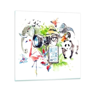 Billede på glas - Gennem en rejsendes linse - 30x30 cm