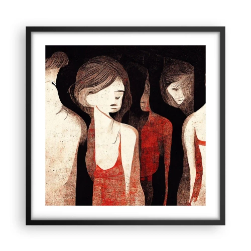 Plakat i sort ramme - Mørkets madonnaer - 50x50 cm