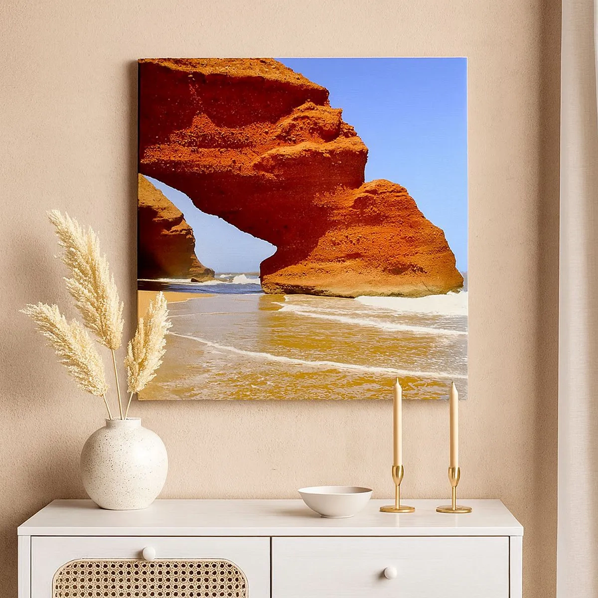 Lærredstryk - Billede på lærred - Vand og vind i tusindvis af år - 30x30 cm