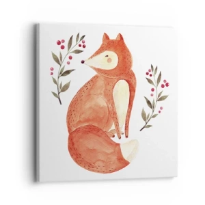 Lærredstryk - Billede på lærred - Lille rødhåret - 30x30 cm