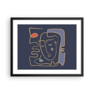 Plakat i sort ramme - I drømmerier - 50x40 cm