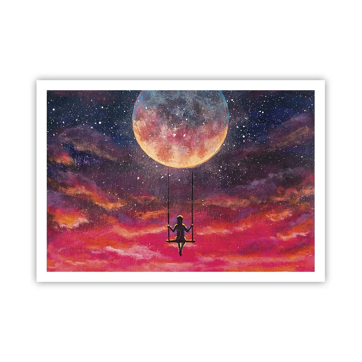 Plakat - Glæd dig i skyerne - 100x70 cm