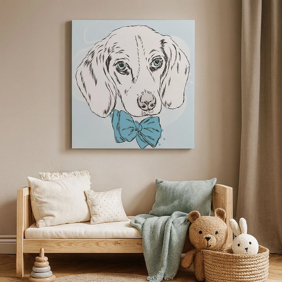 Lærredstryk - Billede på lærred - Elegance for hunde - 30x30 cm