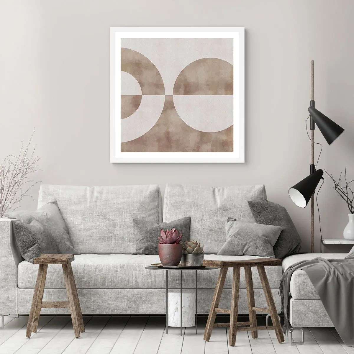 Plakat i hvid ramme - Ligheder og forskelle - 30x30 cm