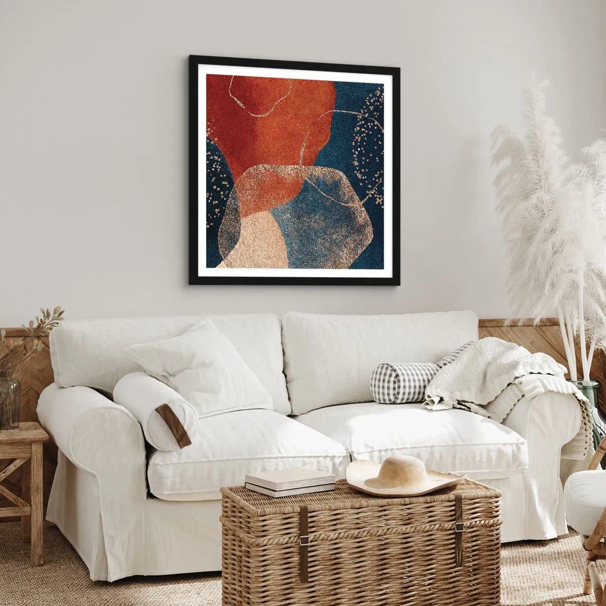 Plakat i sort ramme - Lethed i tilværelsen - 30x30 cm