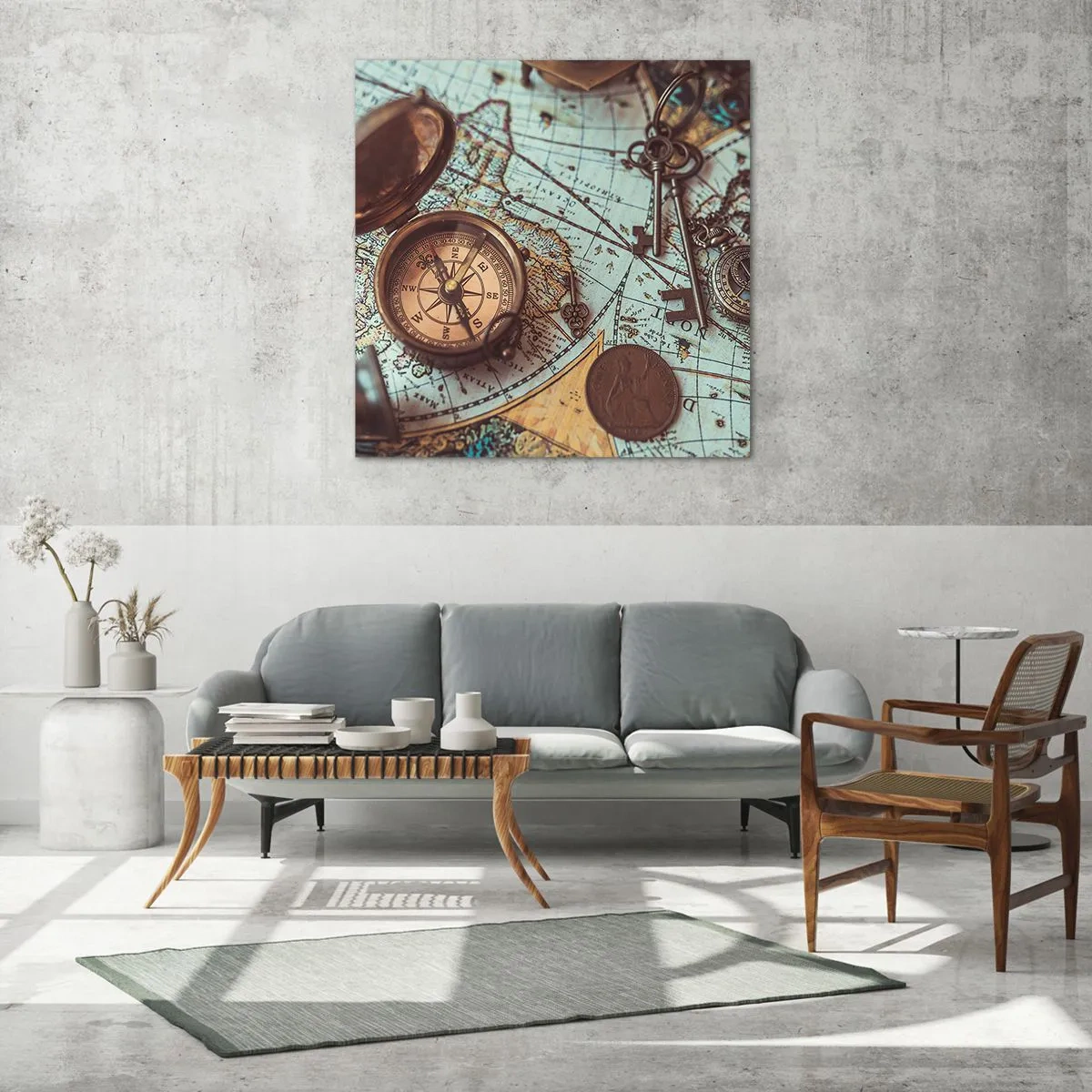 Billede på glas - For eventyreren - 50x50 cm