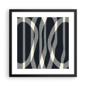 Plakat i sort ramme - Forsøg på at bryde igennem mørket - 40x40 cm