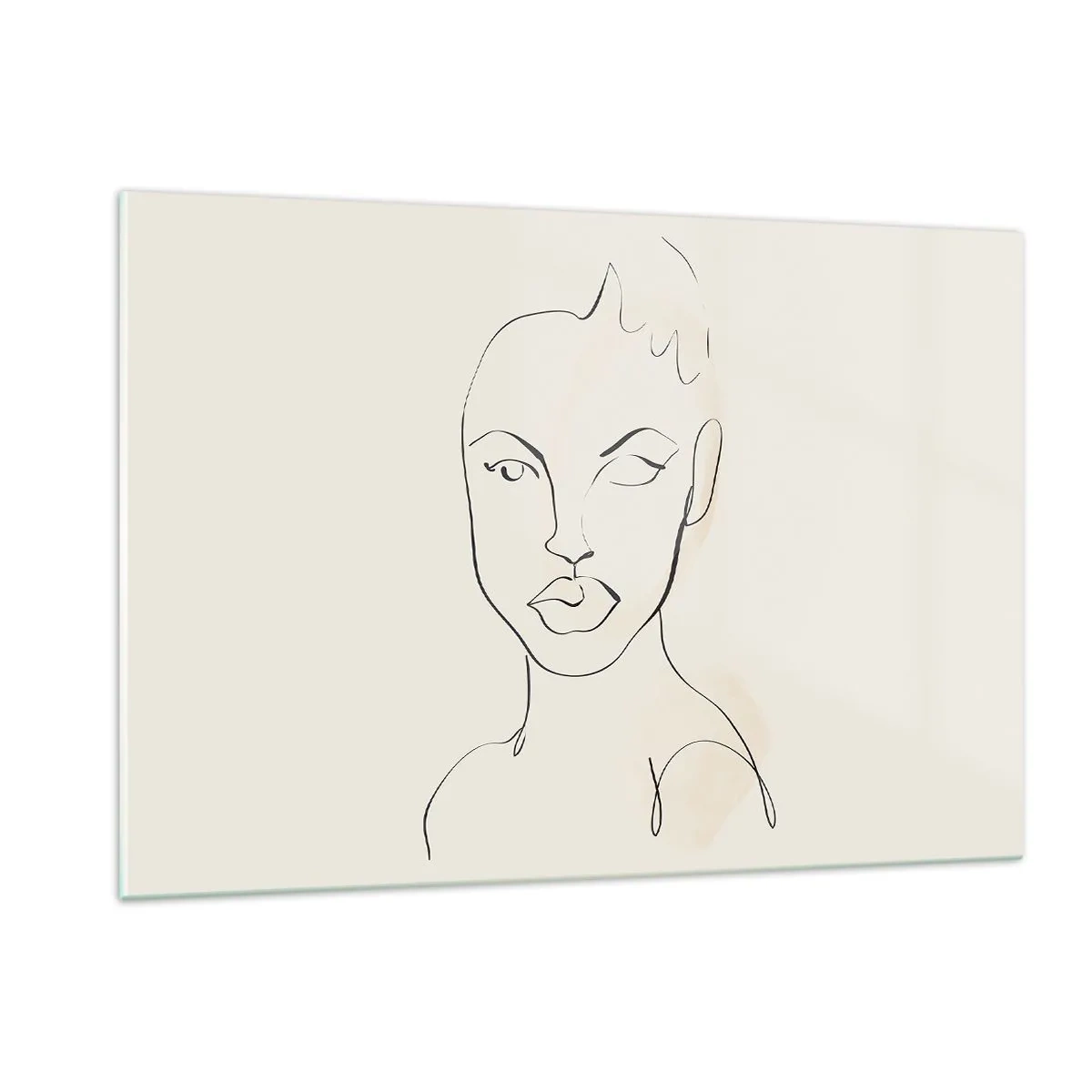 Billede på glas - Omrids af sensualitet - 120x80 cm