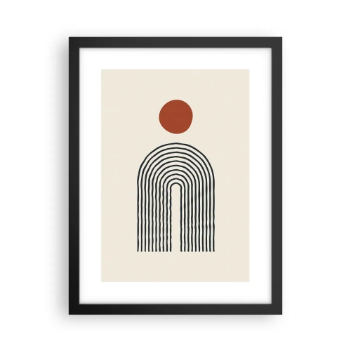 Plakat i sort ramme - Magnetisme af former og farver - 30x40 cm