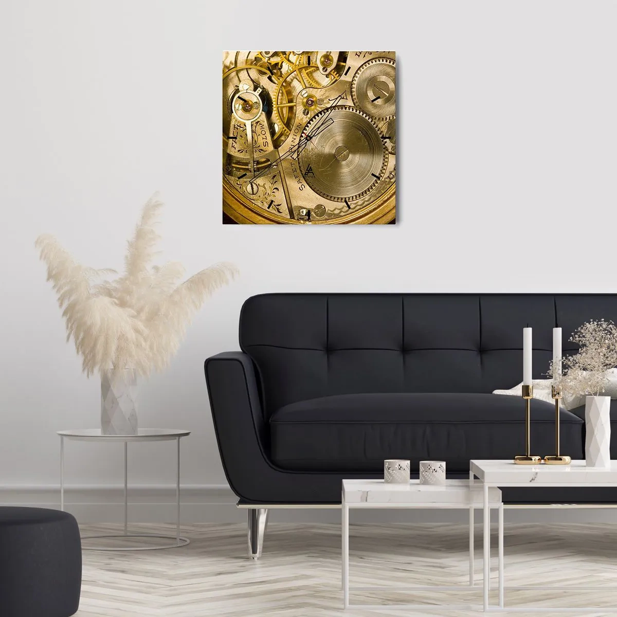 Vægur, Uret - Følg med tiden - 40x40 cm