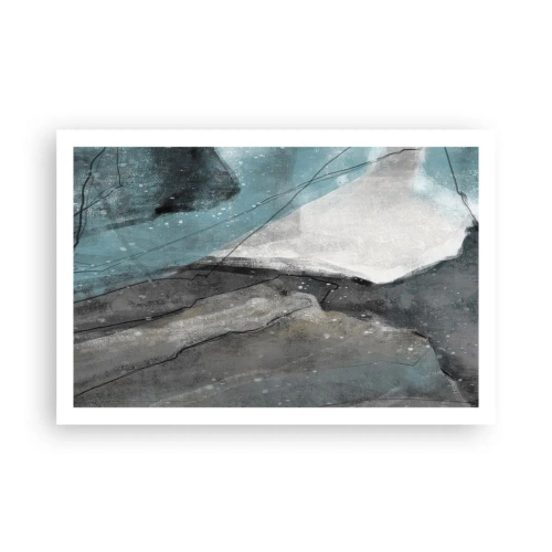 Plakat - Abstraktion: klipper og is - 91x61 cm