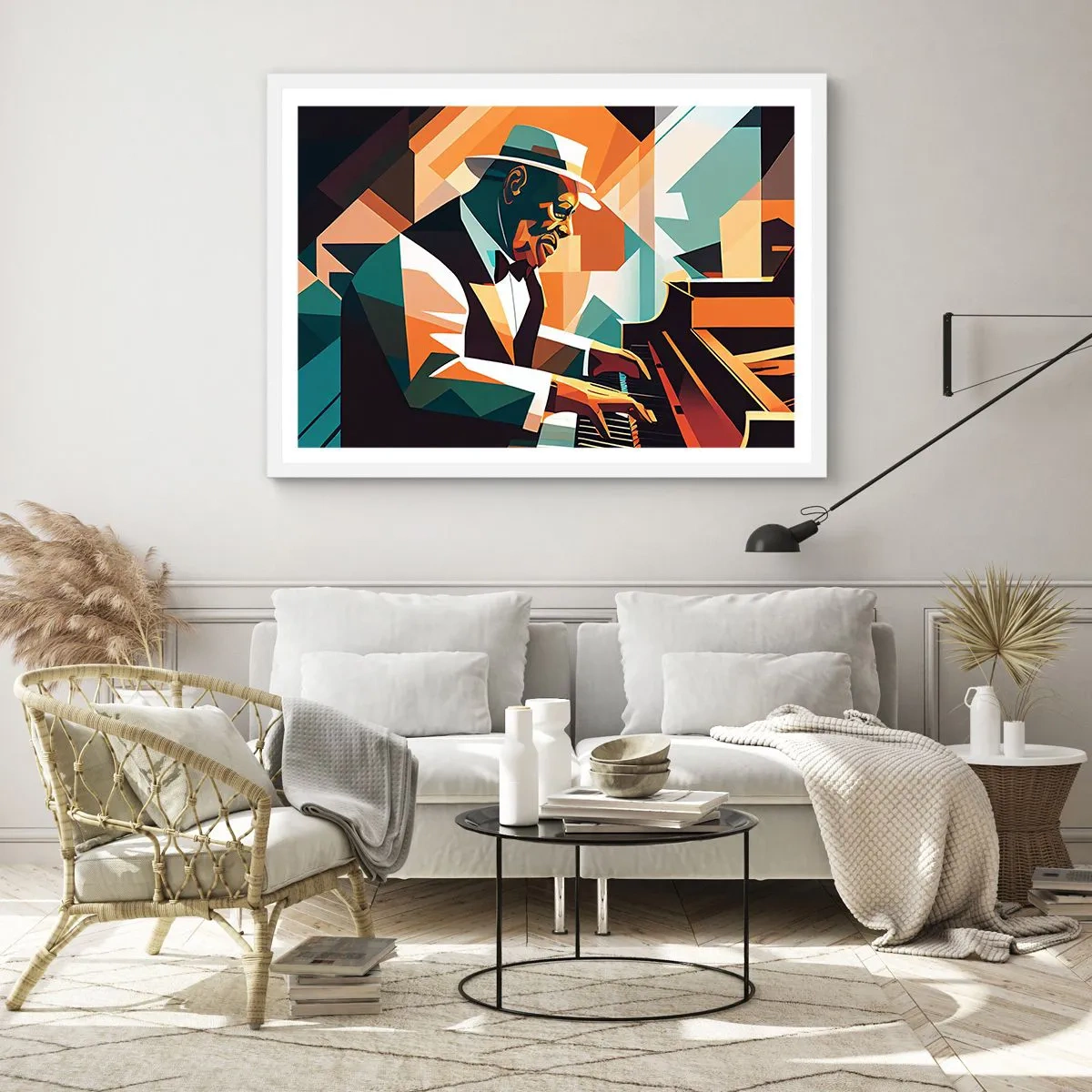 Plakat i hvid ramme - Alt det jazz - 100x70 cm