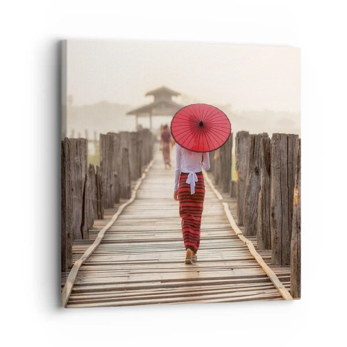 Lærredstryk - Billede på lærred - På den gamle bro - 30x30 cm