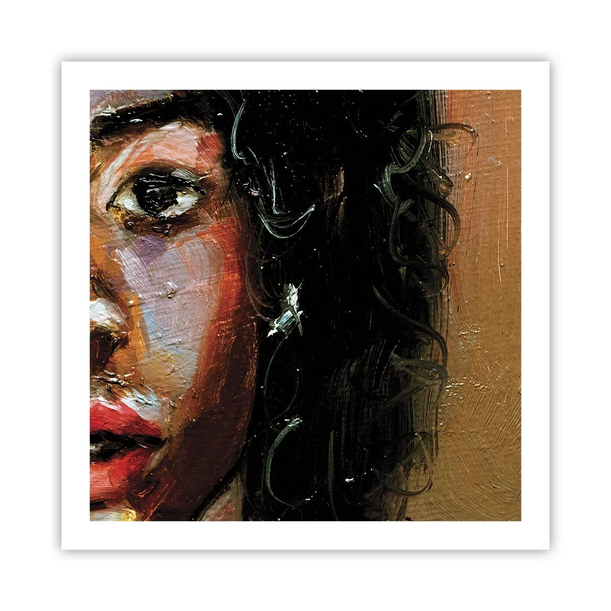 Plakat - Sort og glitter - 60x60 cm