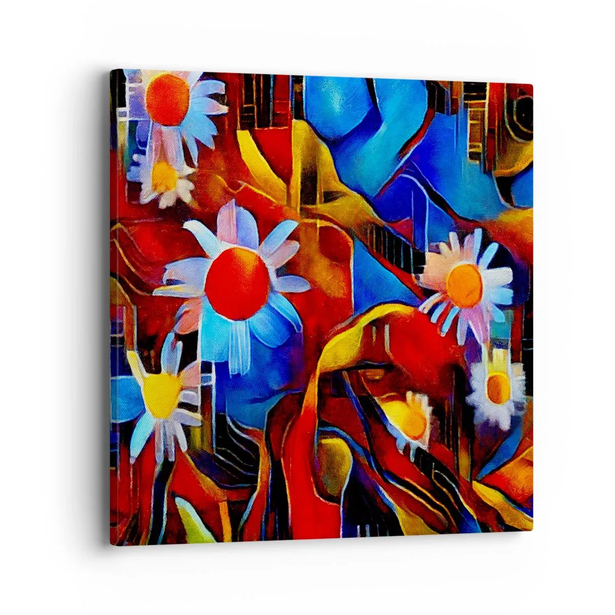 Lærredstryk - Billede på lærred - Livets farver - 40x40 cm