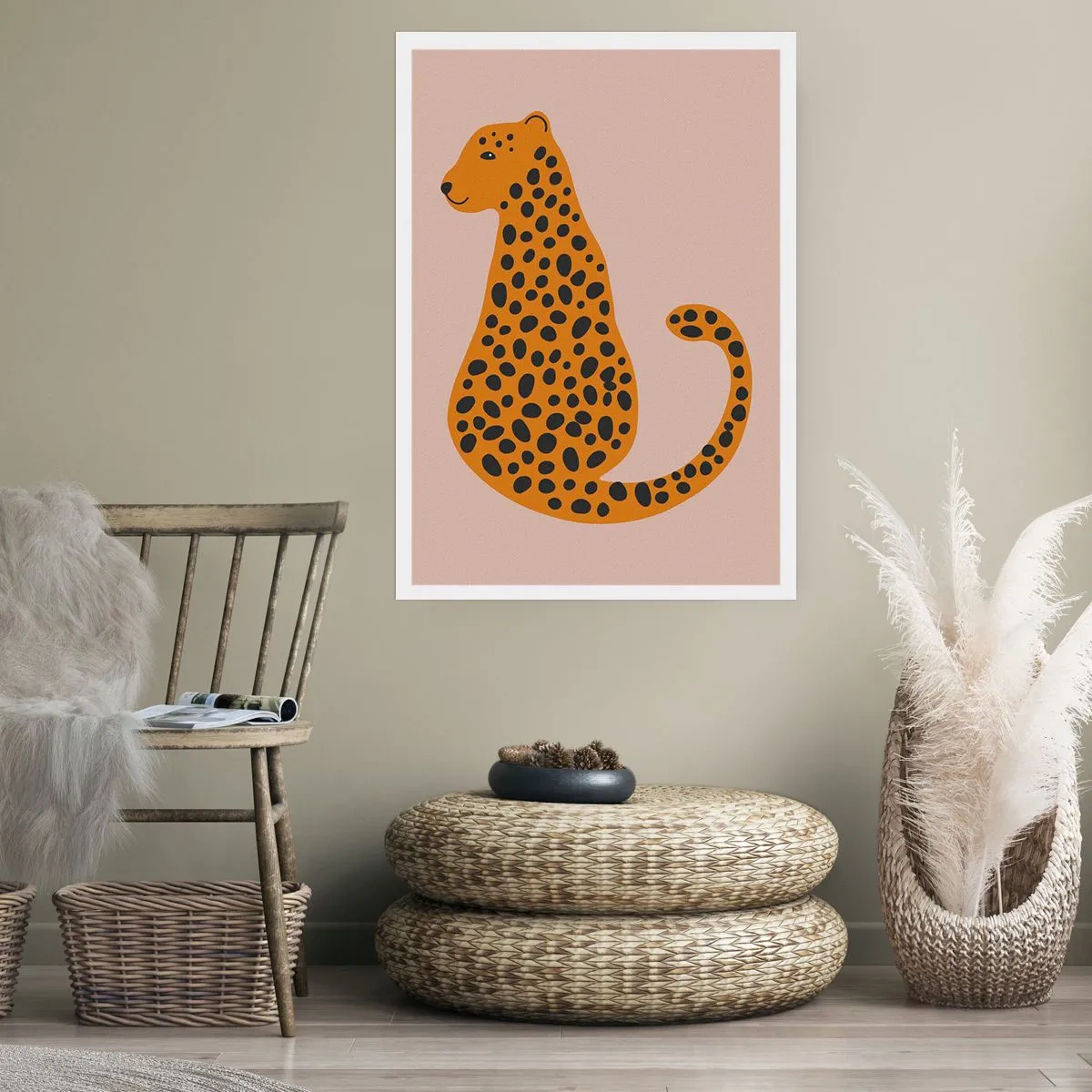 Plakat - Leopardprint er et moderigtigt mønster - 40x50 cm