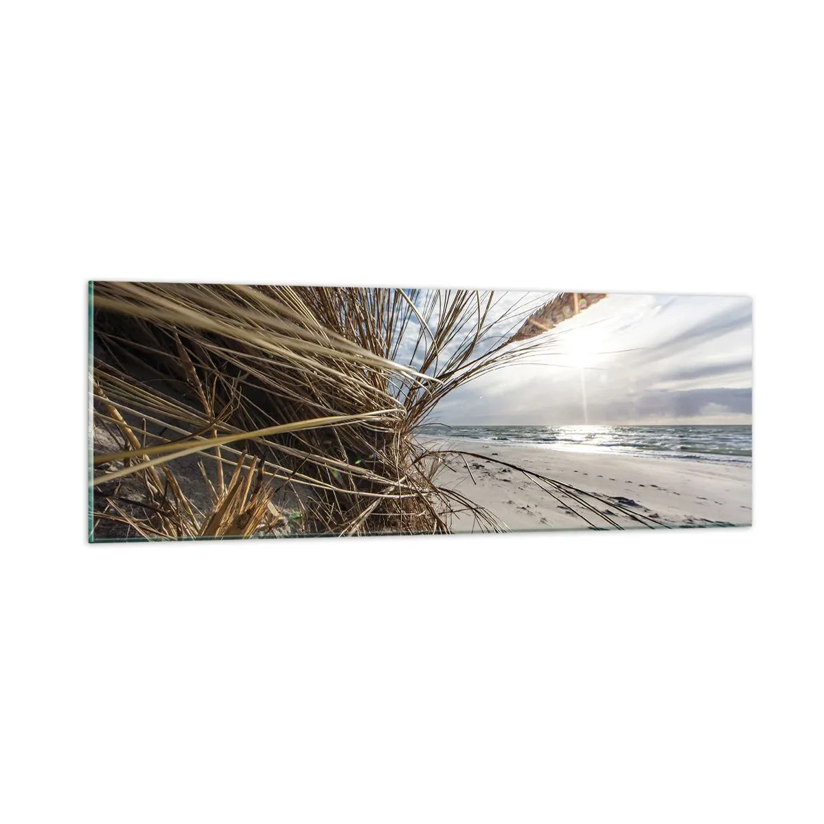 Billede på glas - Et møde mellem elementerne - 90x30 cm