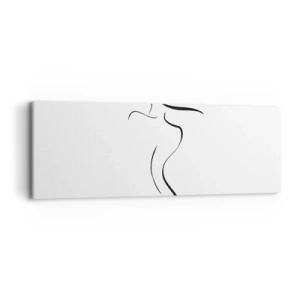 Lærredstryk - Billede på lærred - Flygtig som en bølge - 90x30 cm