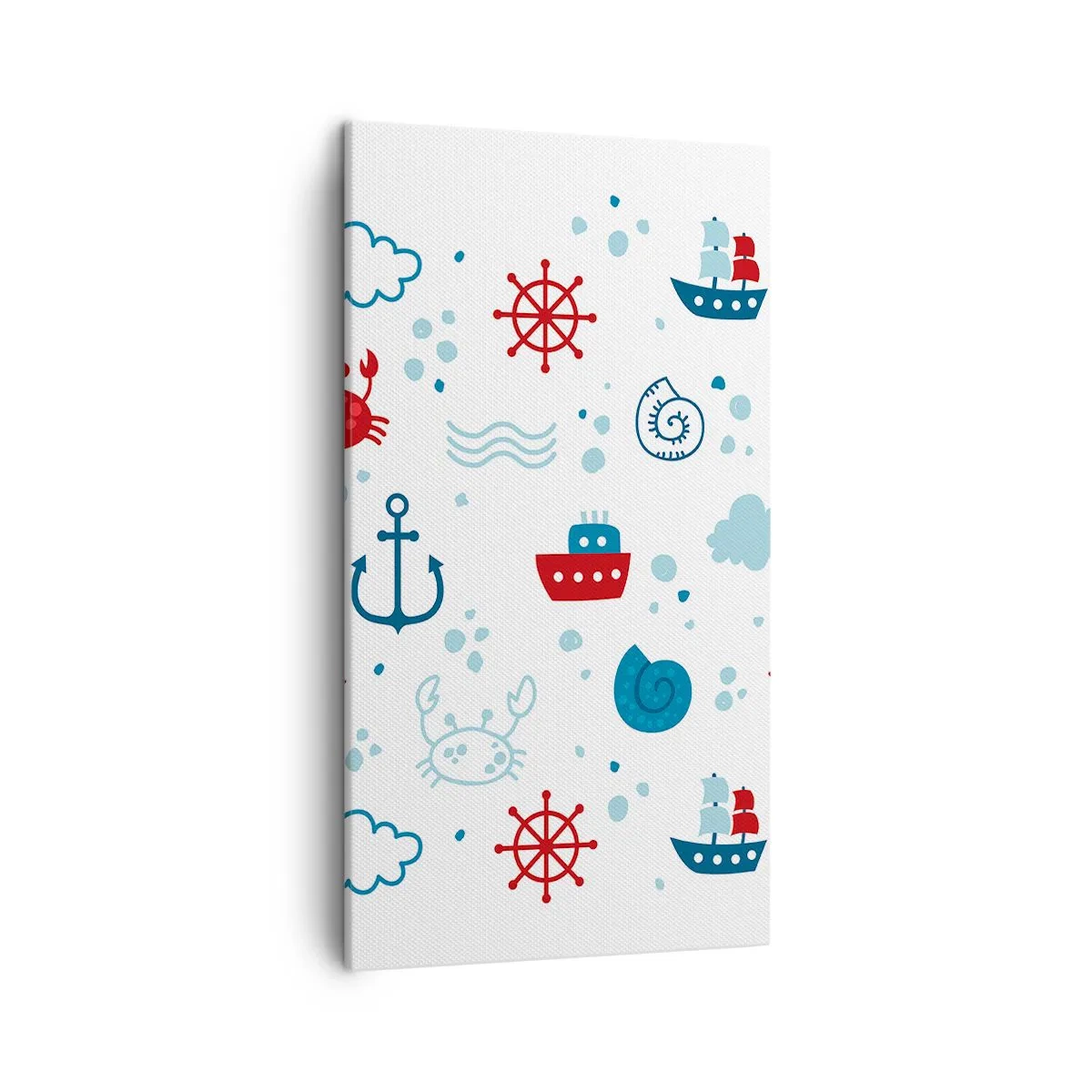 Lærredstryk - Billede på lærred - En fortælling om havet - 45x80 cm