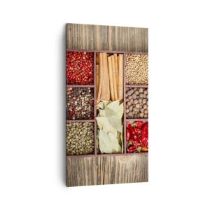 Lærredstryk - Billede på lærred - Orden af former, duftbuket af aromaer - 45x80 cm