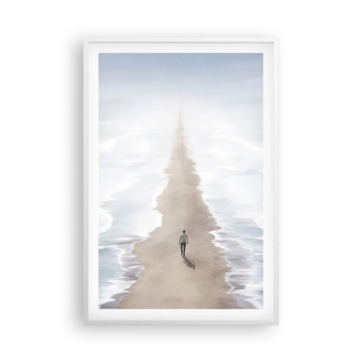 Plakat i hvid ramme - Lys fremtid - 61x91 cm