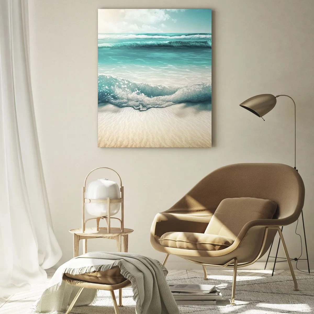 Billede på glas - Havets ro - 50x70 cm