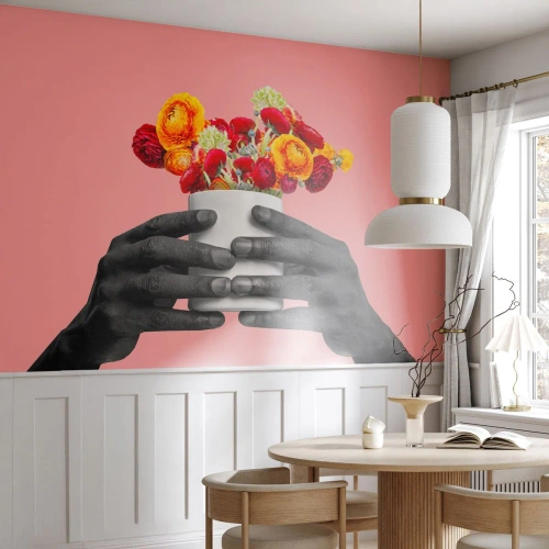 Fototapet Standard Eco - Livets apotheose - Abstraktion, Stykke, Blomster - 450x315 cm