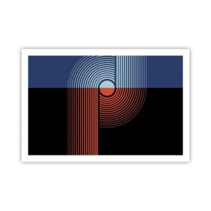 Plakat - I en geometrisk omfavnelse - 91x61 cm