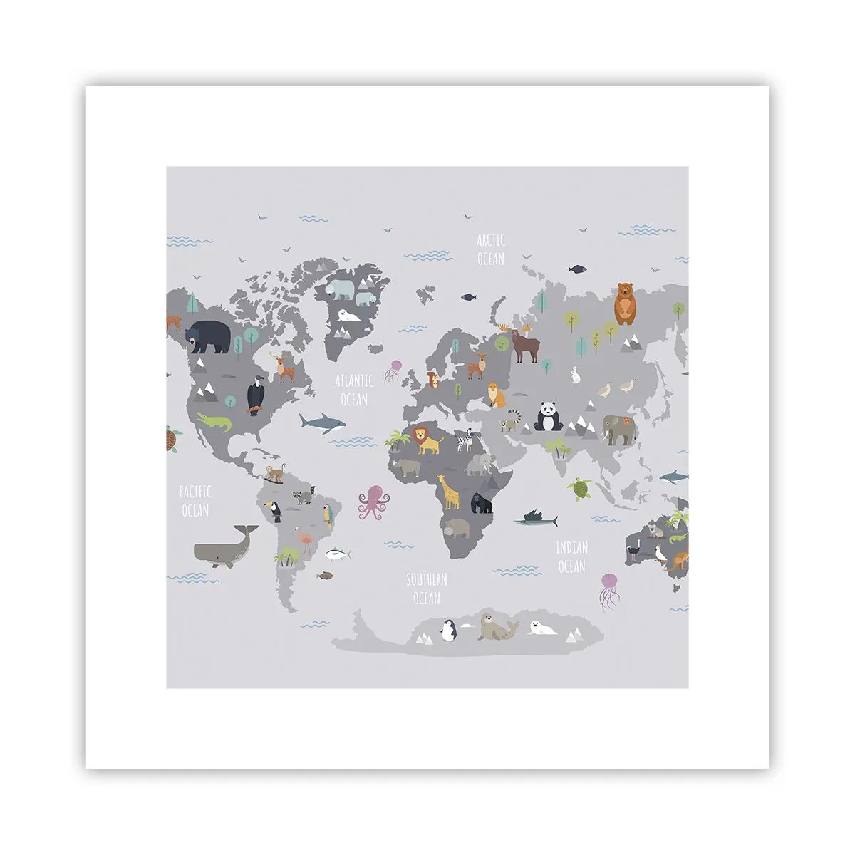 Plakat - Fortæl mig, hvor du er fra... - 30x30 cm