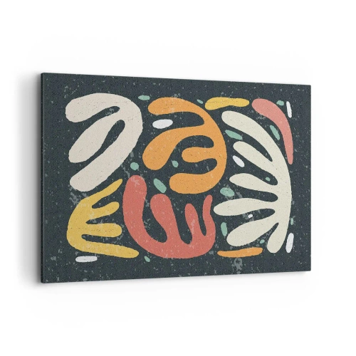 Lærredstryk - Billede på lærred - Komposition - jeg er ved at fange dig - 100x70 cm