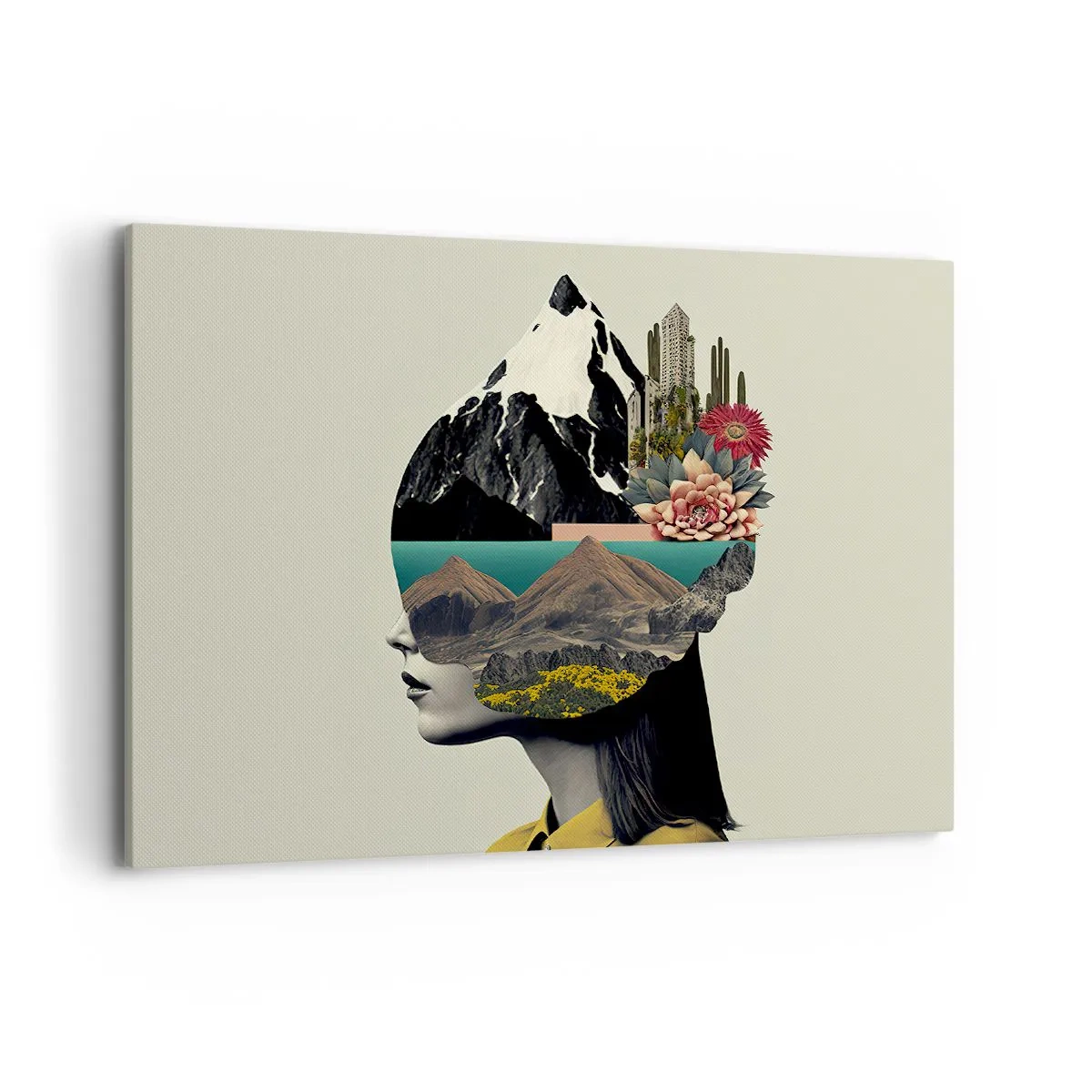 Lærredstryk - Billede på lærred - Kvinden - altid et mysterium - 100x70 cm