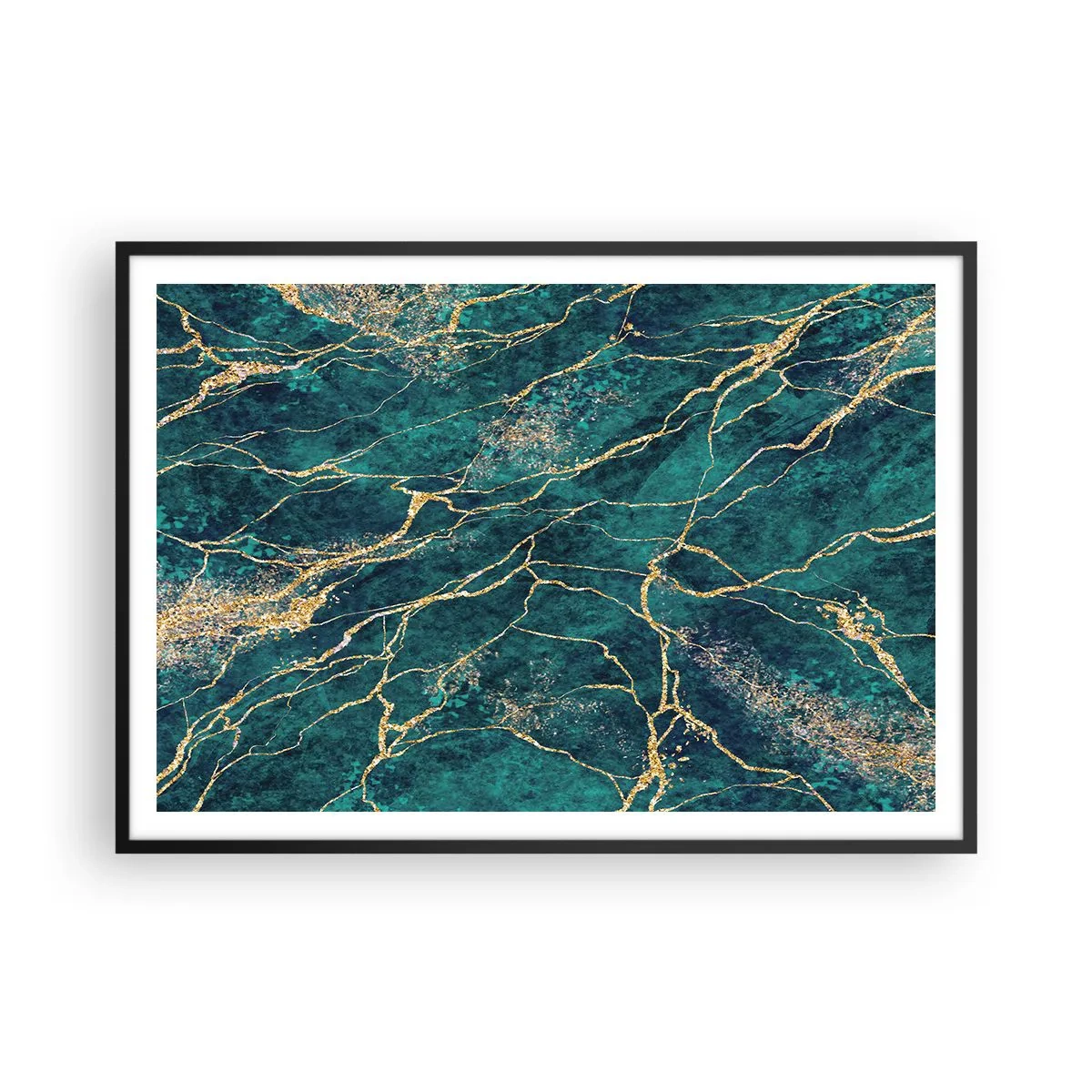 Plakat i sort ramme - Guldåre - 100x70 cm