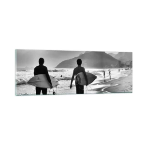 Billede på glas - Samba til én bølge - 90x30 cm