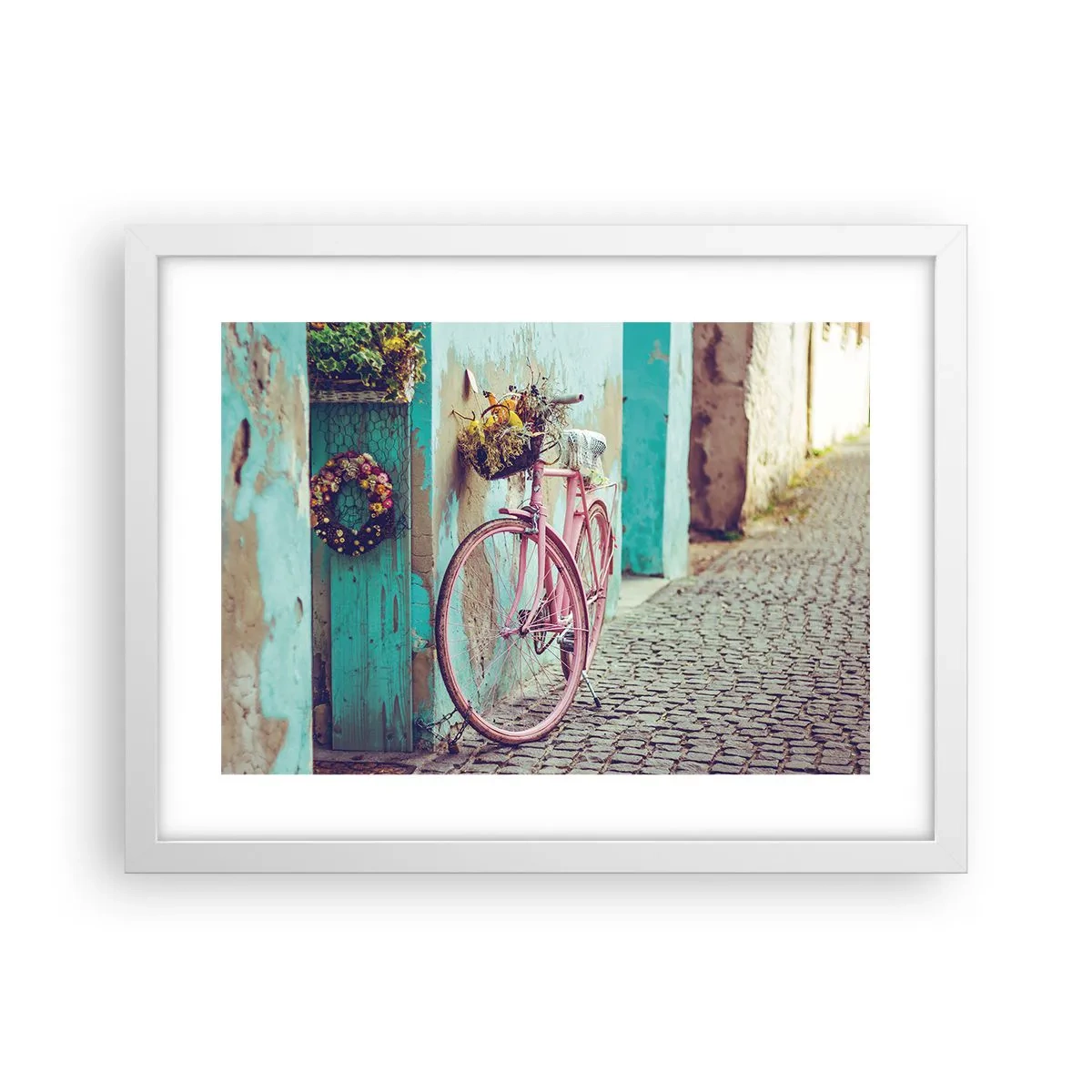 Plakat i hvid ramme - Jeg vender tilbage om lidt - 40x30 cm