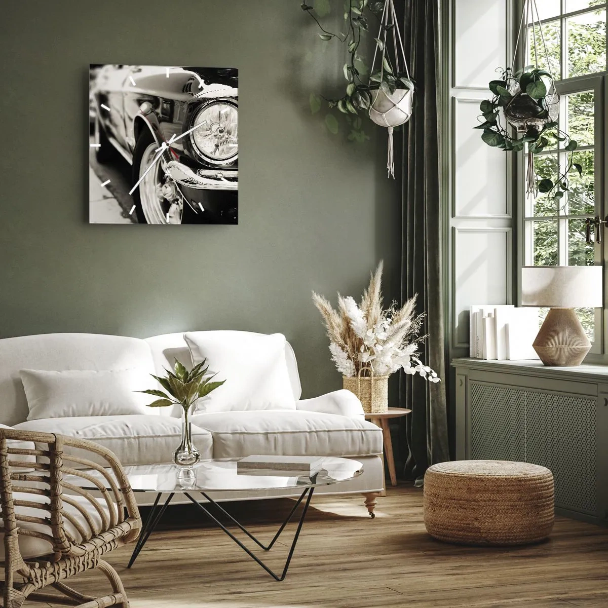 Vægur, Uret - Vedvarende glans - 40x40 cm