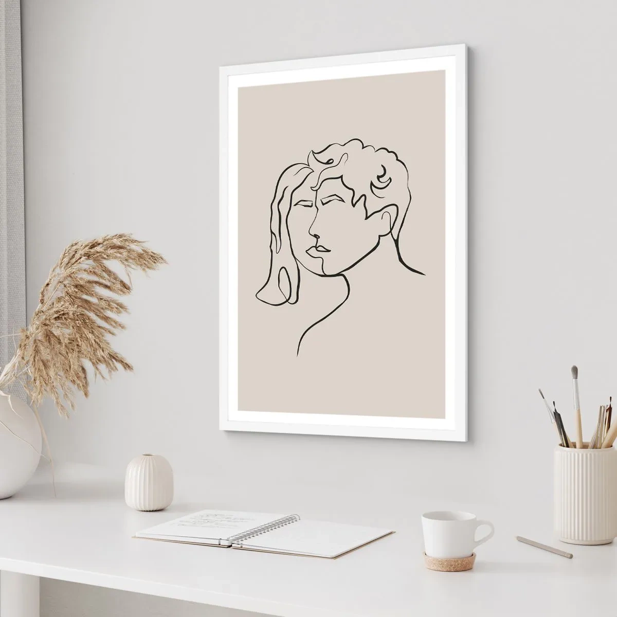 Plakat i hvid ramme - Og enhed er blevet til - 50x70 cm