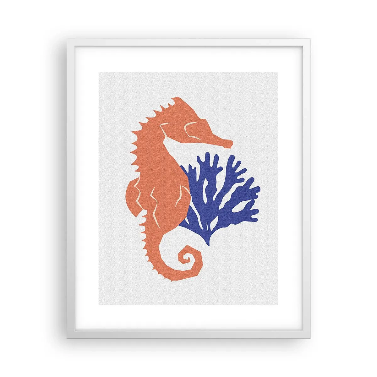 Plakat i hvid ramme - På en eng under vandet - 40x50 cm