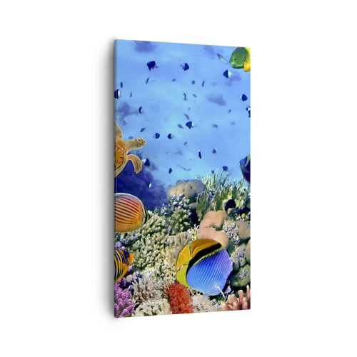 Lærredstryk - Billede på lærred - Og hvad ved vi om livet... - 55x100 cm