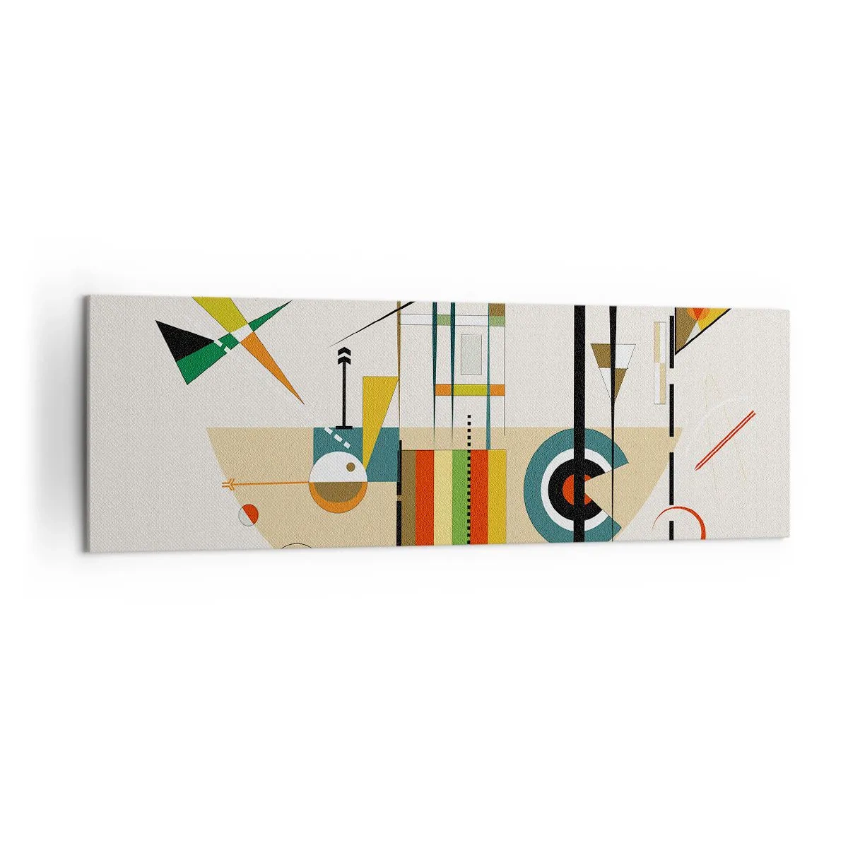 Lærredstryk - Billede på lærred - Og verden griner - 160x50 cm