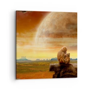 Lærredstryk - Billede på lærred - Kærlighed overalt den samme - 70x70 cm