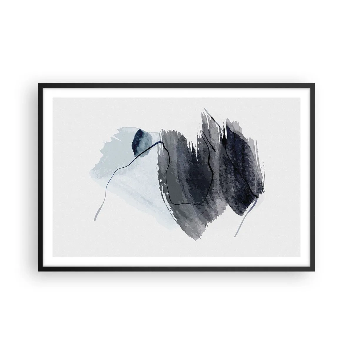 Plakat i sort ramme - Intensitet og bevægelse - 91x61 cm