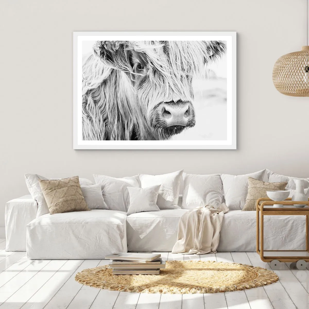 Plakat i hvid ramme - Skotsk vildmark - 70x50 cm