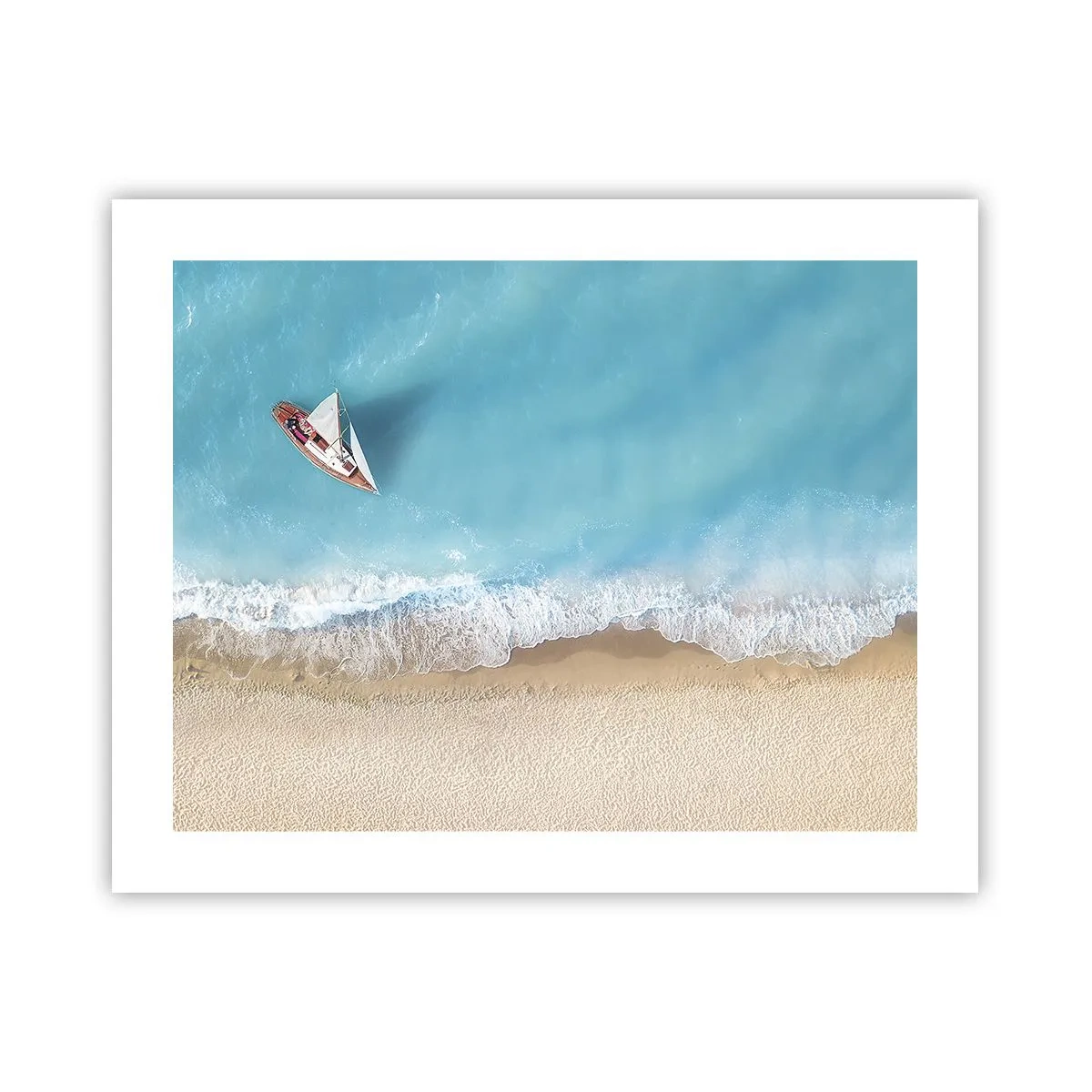 Plakat - På grænsen mellem blå og guld - 50x40 cm