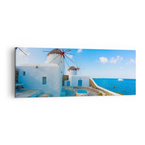 Lærredstryk - Billede på lærred - Blå vind fra havet - 140x50 cm