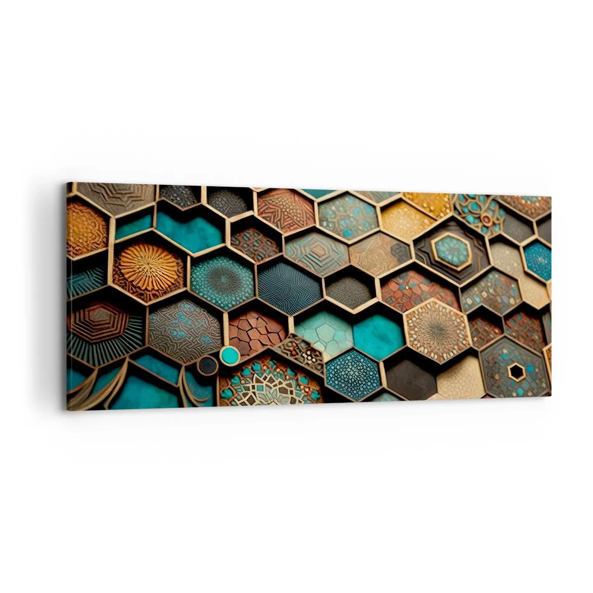 Lærredstryk - Billede på lærred - Arabiske ornamenter - en variation - 120x50 cm
