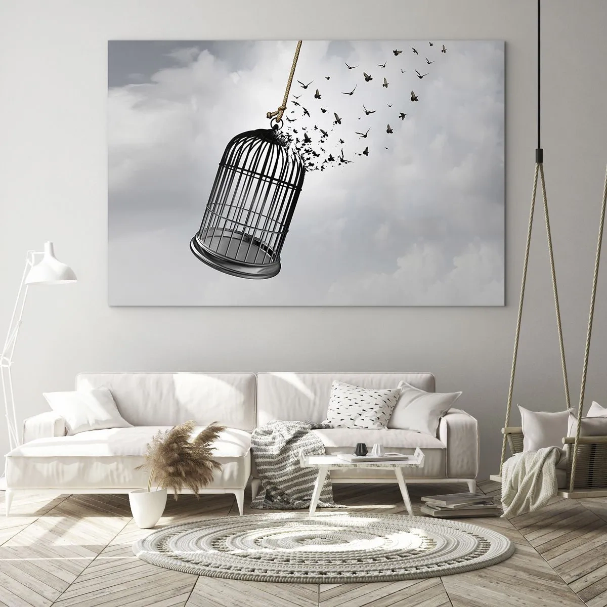 Billede på glas - Tro...håb...frihed! - 100x70 cm