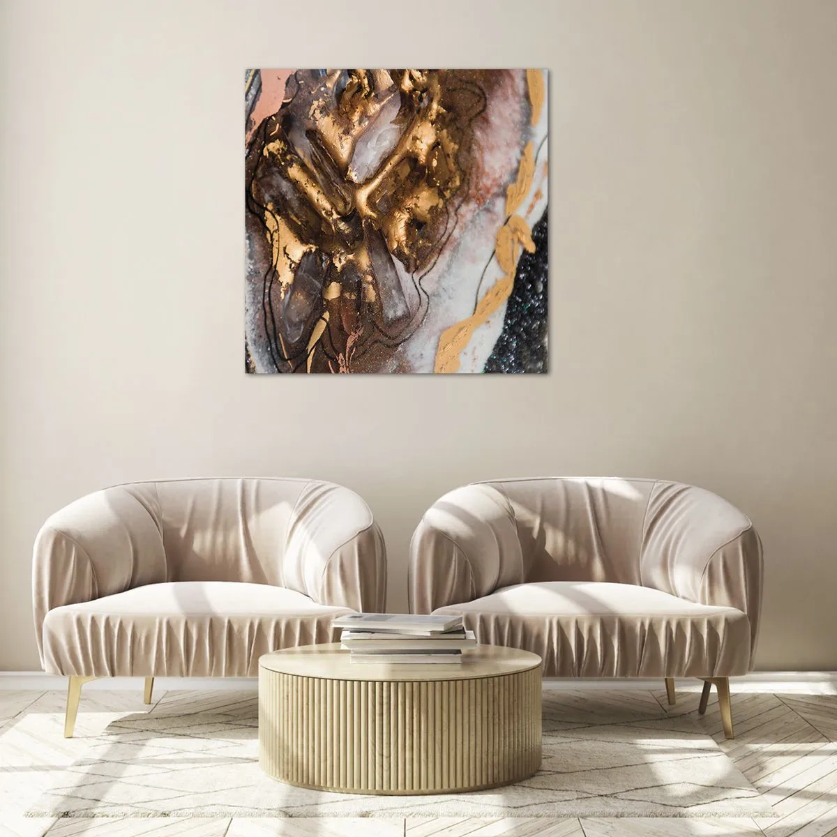 Billede på glas - Jord element - 60x60 cm