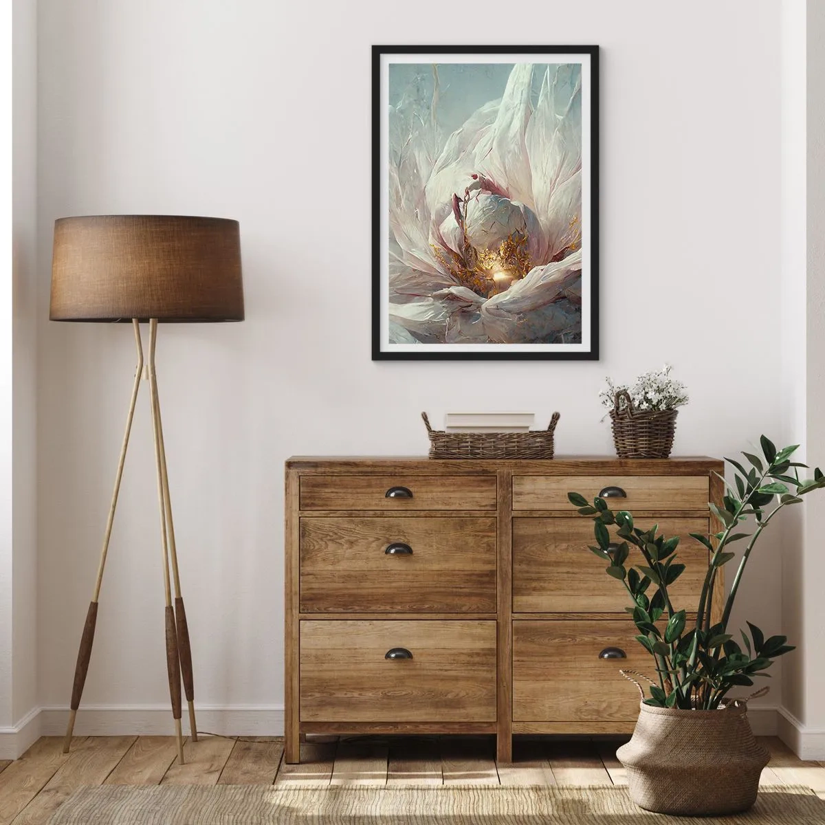 Plakat i sort ramme - Blomstrer en gang om hundrede år - 30x40 cm