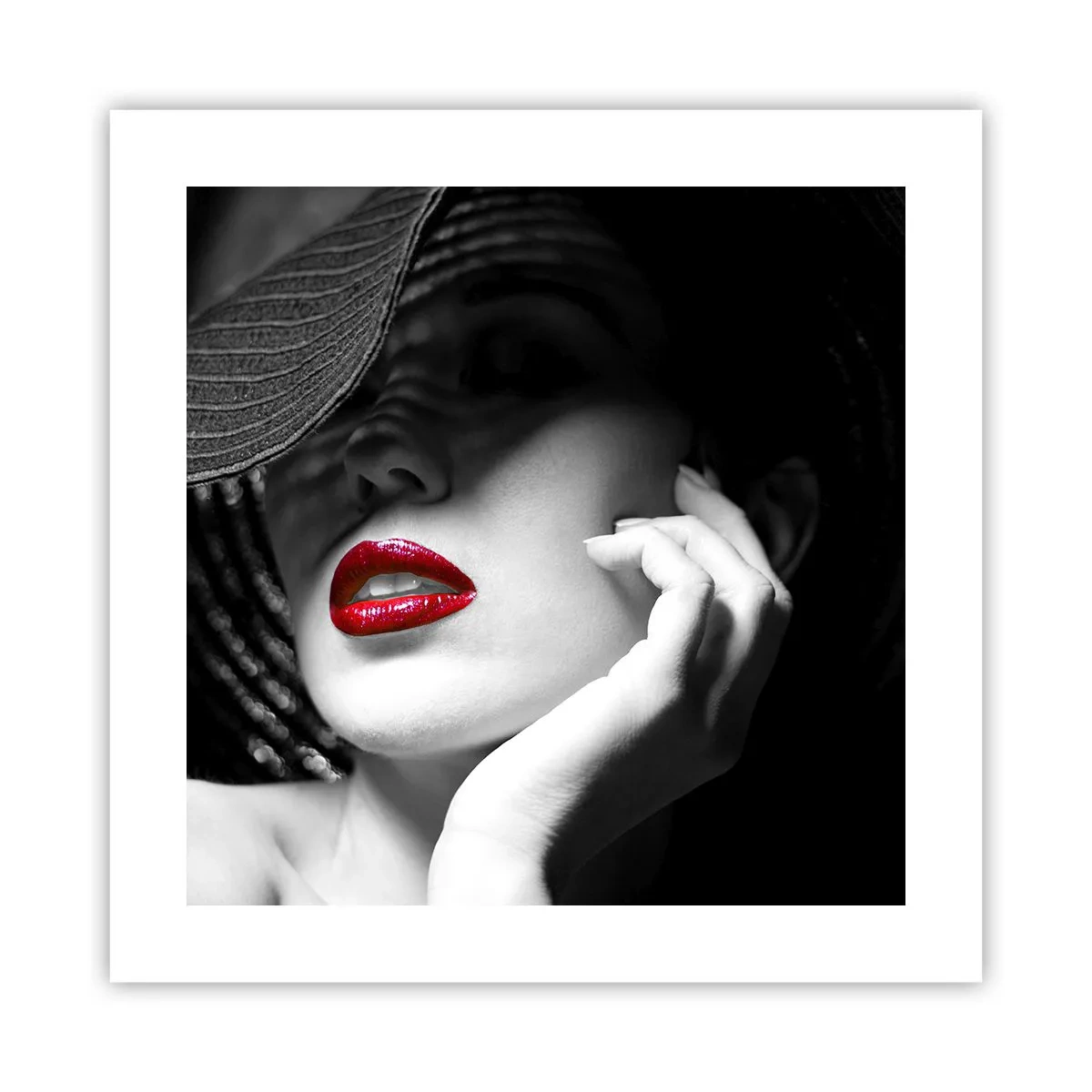 Plakat - Studie i skarlagenrødt - 40x40 cm